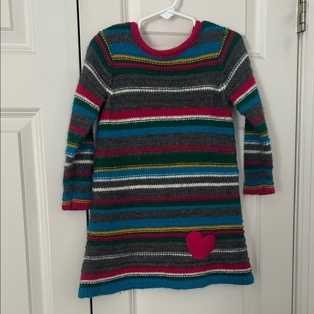 Hanna Andersson Multicolor Striped Knit Dress